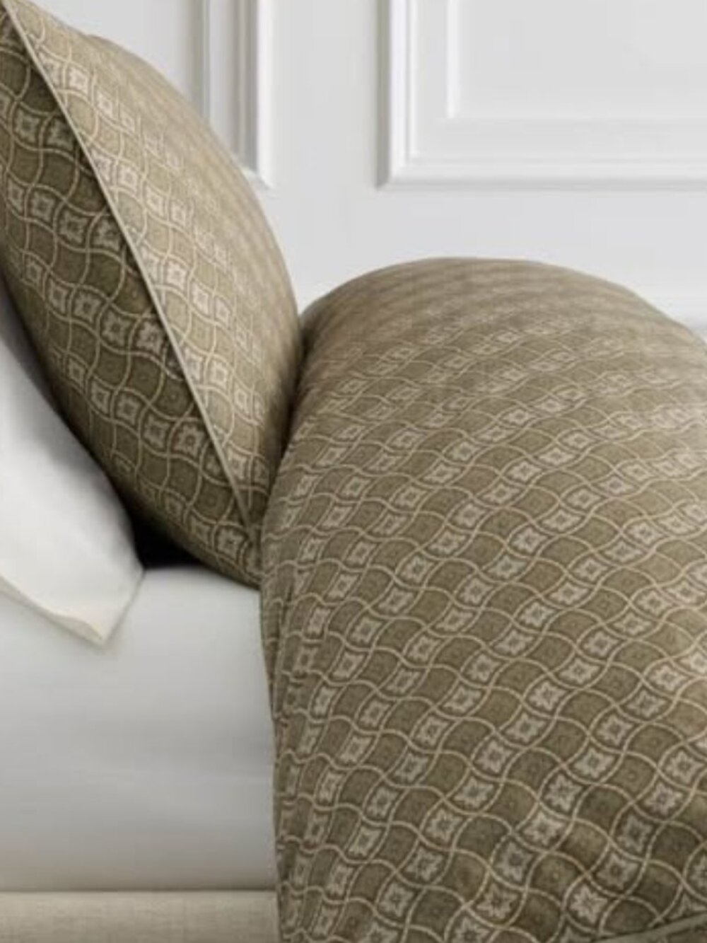 West Elm Diamond Lattice Floral King Duvet and Euro Shams